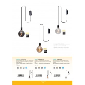 EGLO 900209 | Vignanello Eglo visilice svjetiljka kuglasta s prekidačem baterijska/akumulatorska 1x LED 3000K IP44 crno, prozirna crna